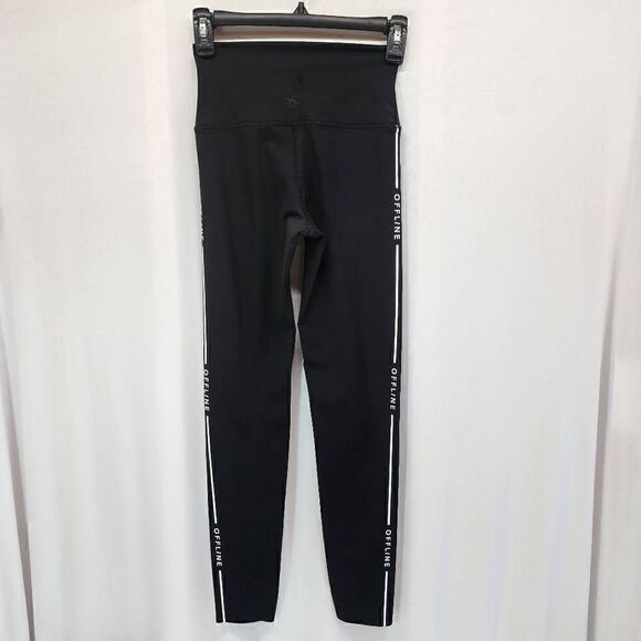 Offline Aerie Black Logo Goals 7/8 Hi-Rise Leggings Size S - Picture 2 of 9